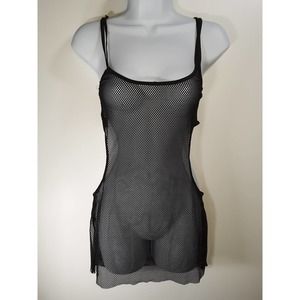Mesh Mini Dress with Side Cut-outs